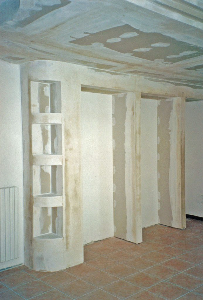 Cartongesso scaffale prima